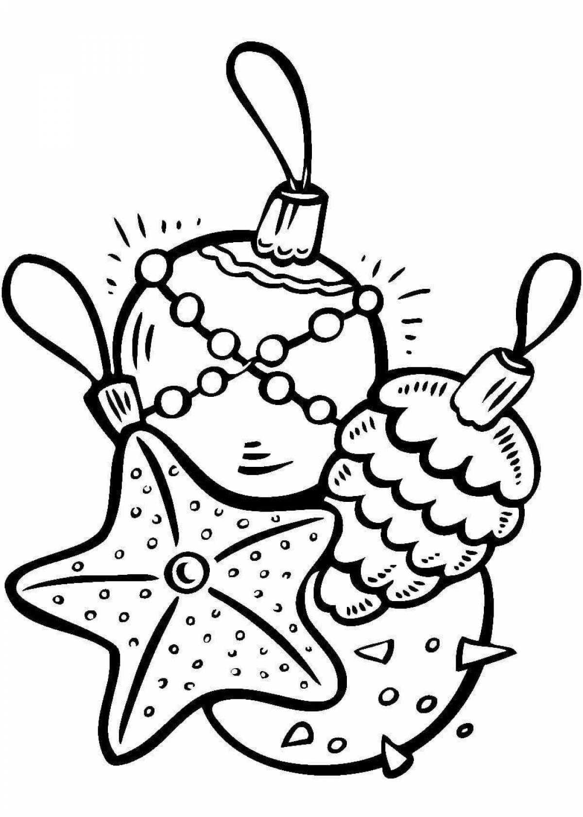 Exquisite coloring Christmas decorations