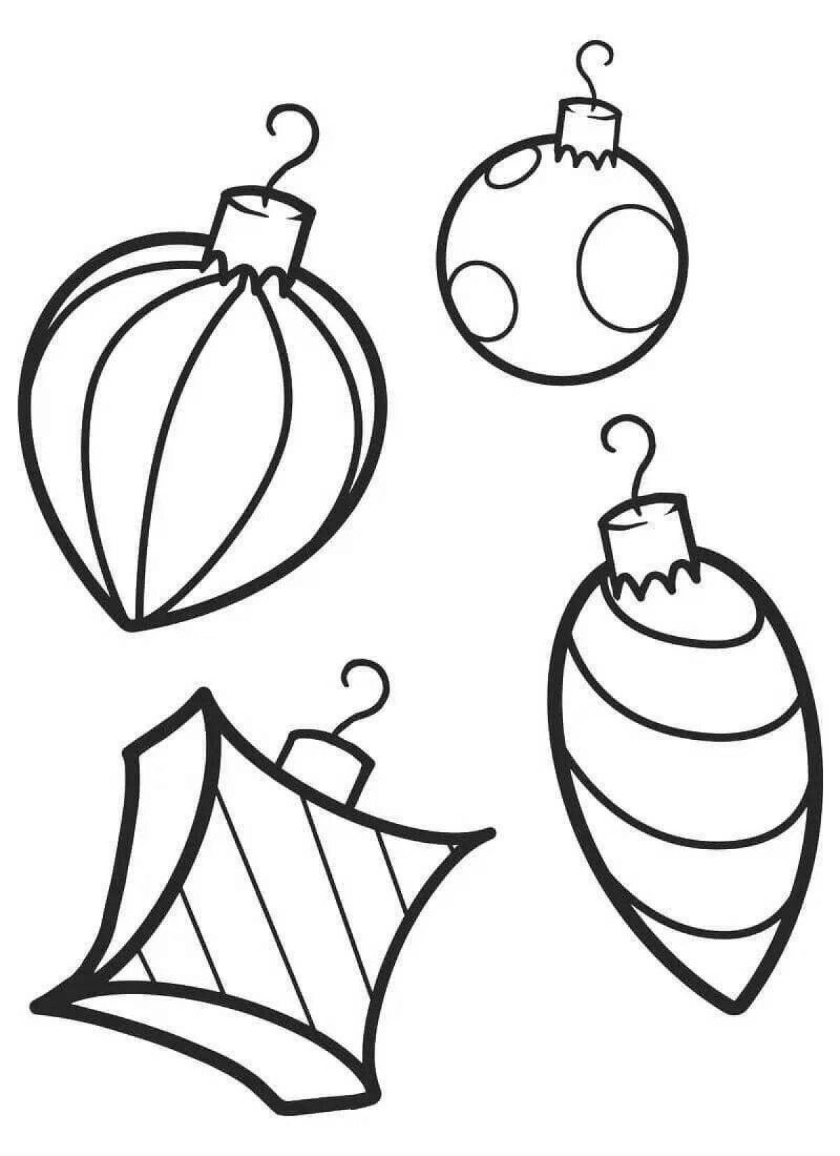 Fun coloring Christmas decorations