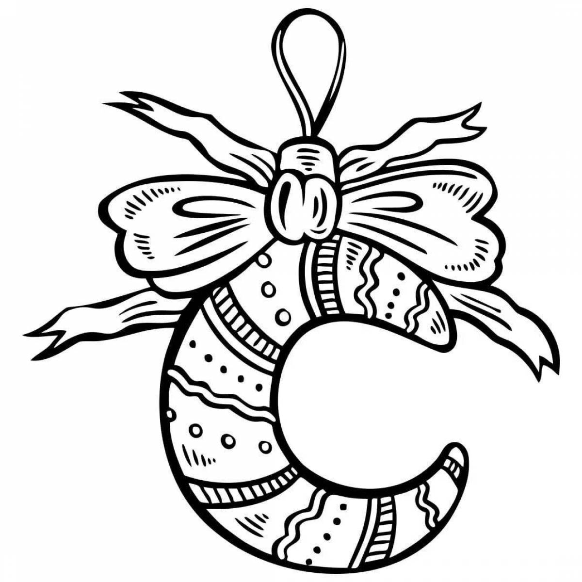 Sparkling Christmas decorations coloring pages