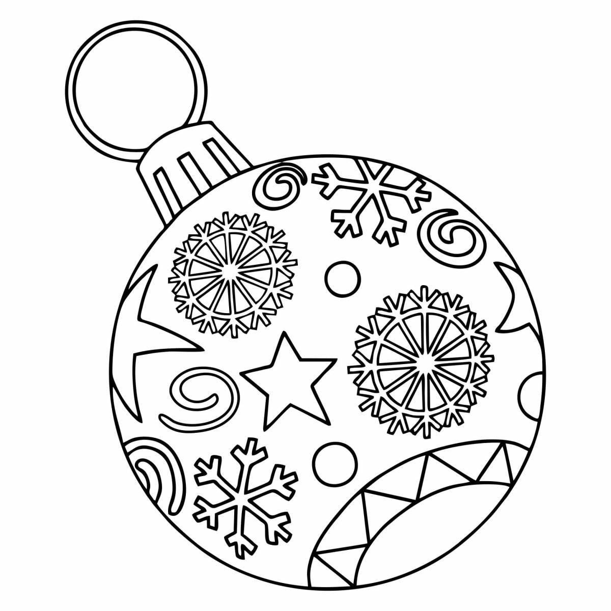 Ornate coloring pages Christmas decorations