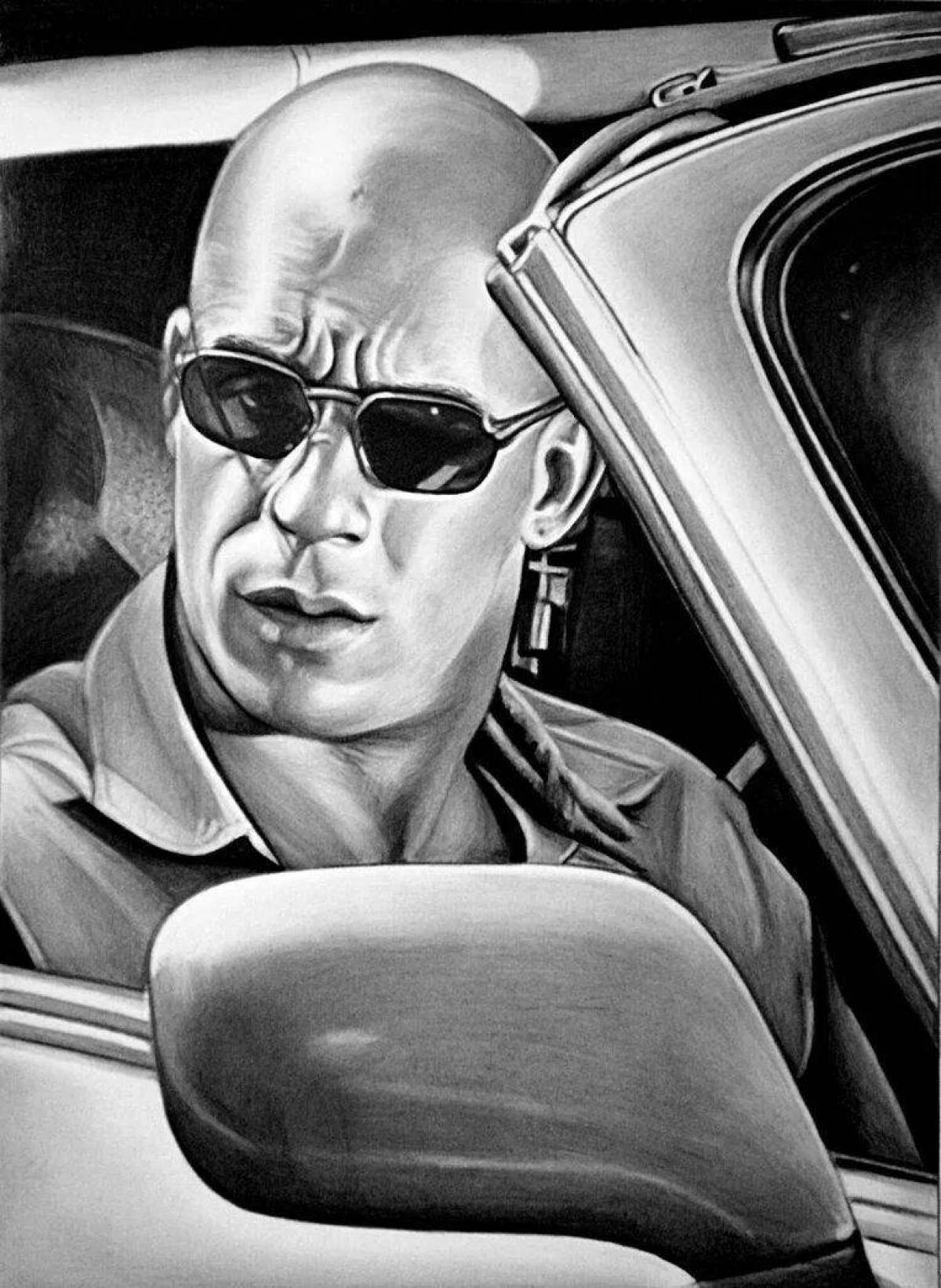 Great vin diesel coloring book