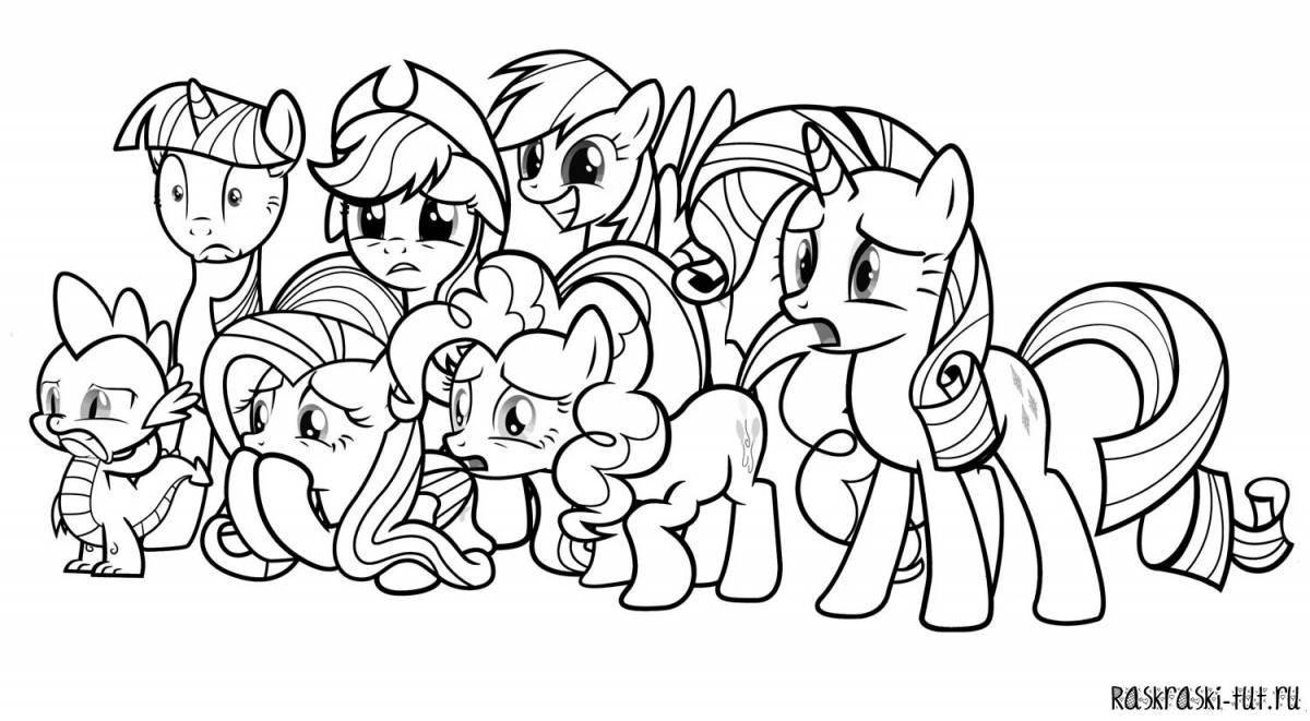 Radiant pony coloring book