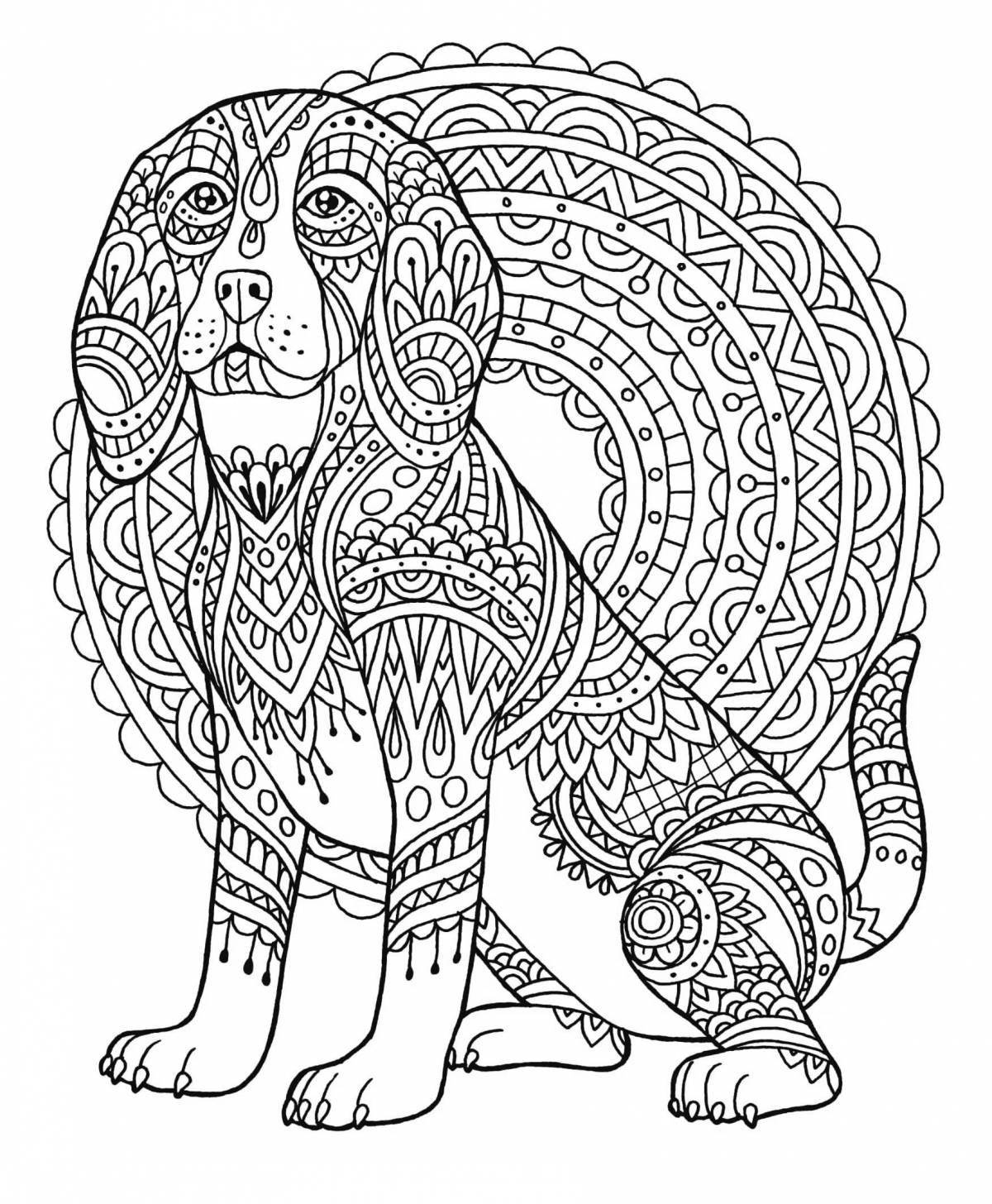 Soothing anti-stress animal coloring book