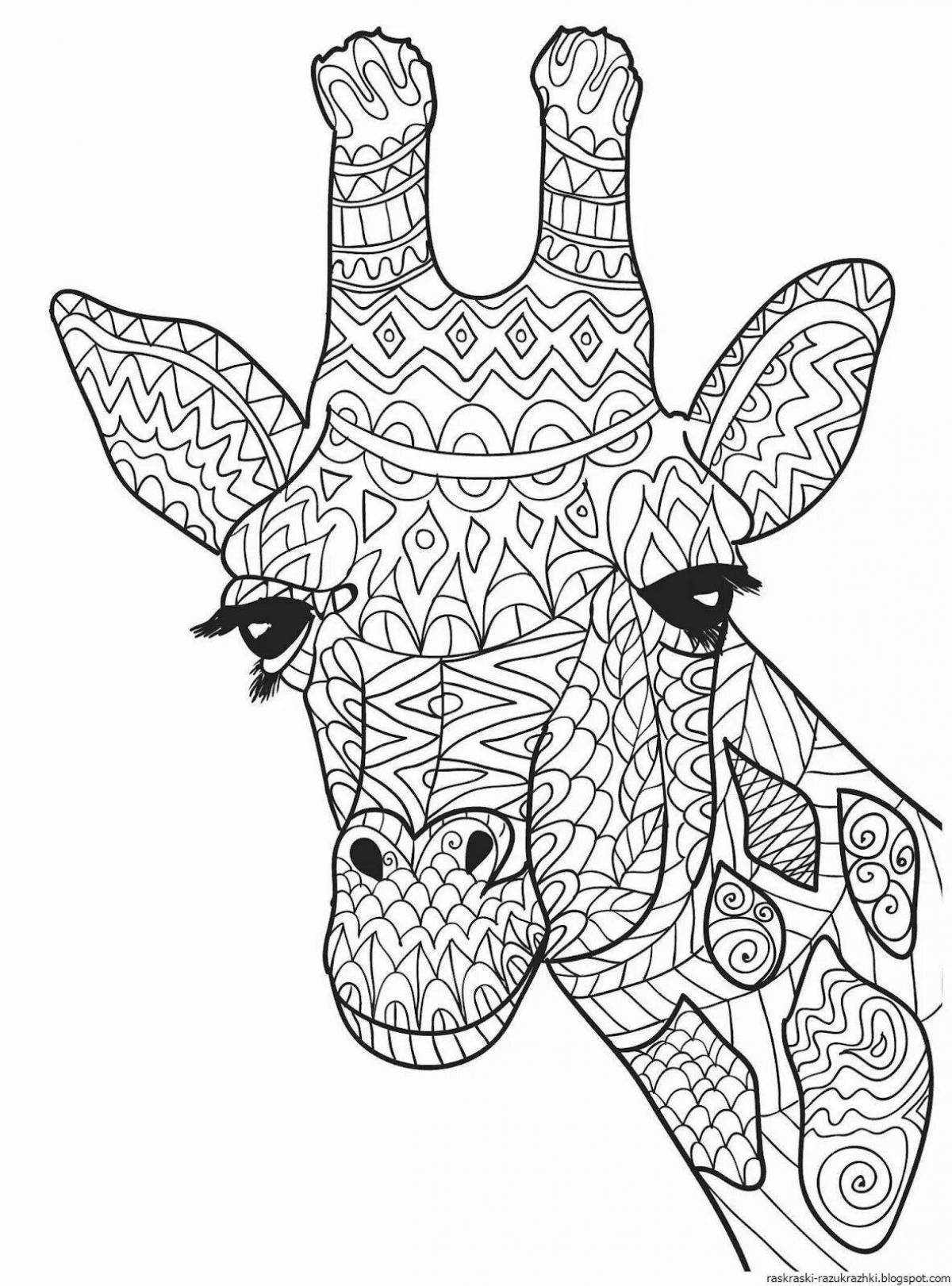 Fantastic anti-stress animal coloring book