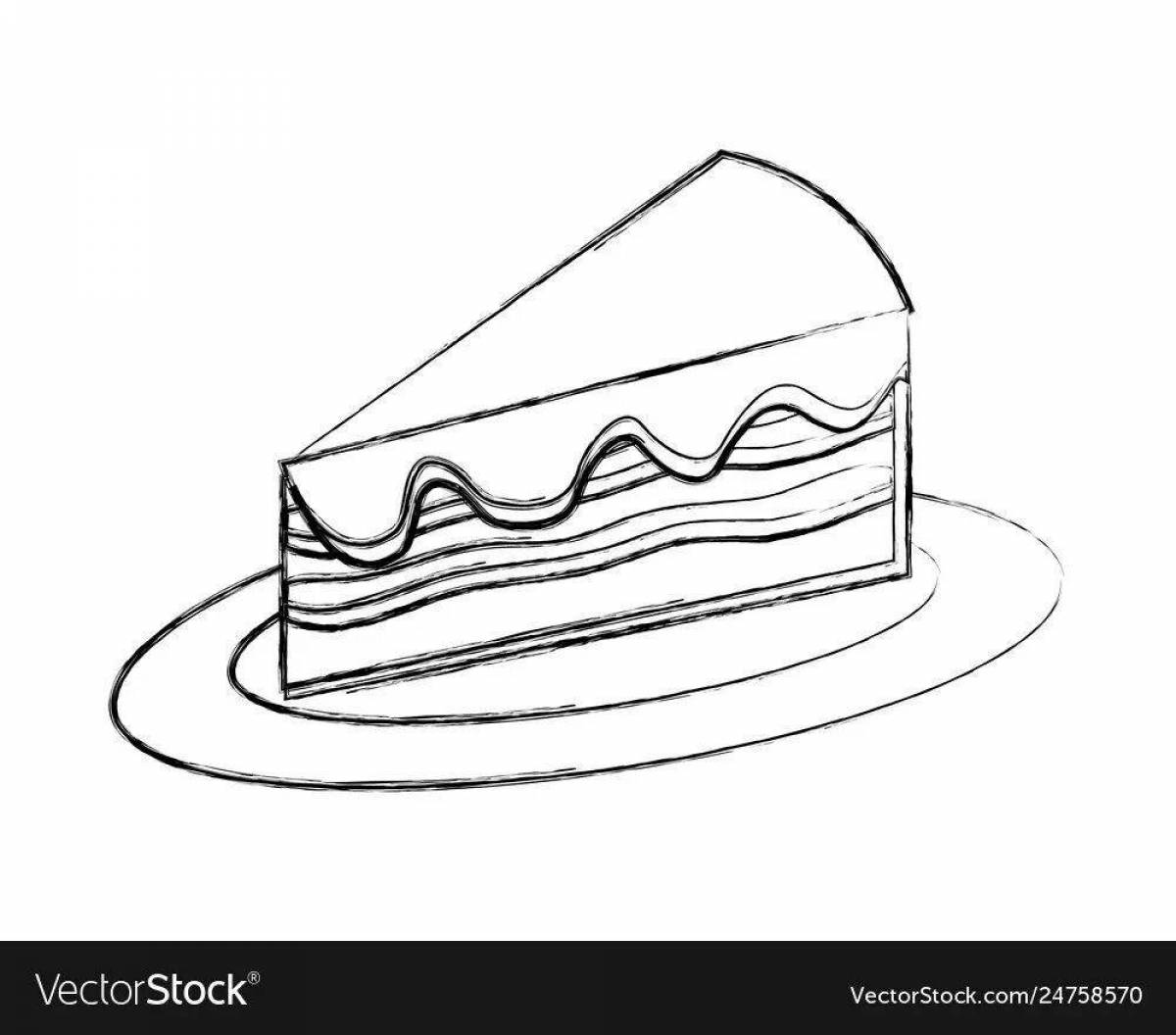 Торт разрезанный рисунок. Тортик. Раскраска. Кусочек торта раскраска. Тортик раскраска для детей. Раскраска кусок торта.