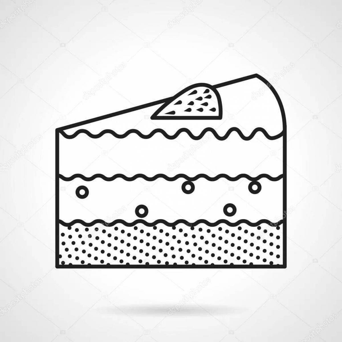 Торт разрезанный рисунок. Нарисовать кусочек торта. Нарисованный кусок торта. Тортики кусочек карандашом. Стилизация тортика.
