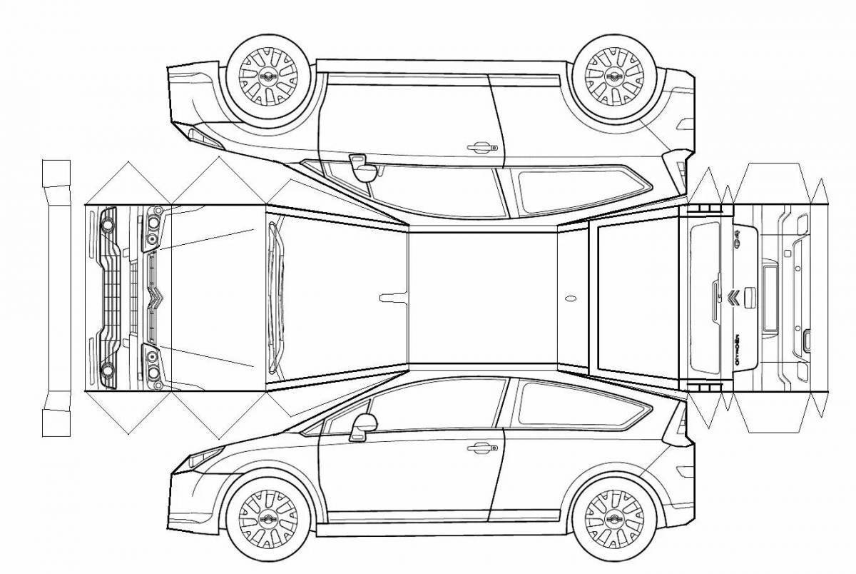 Как нарисовать и вырезать машину