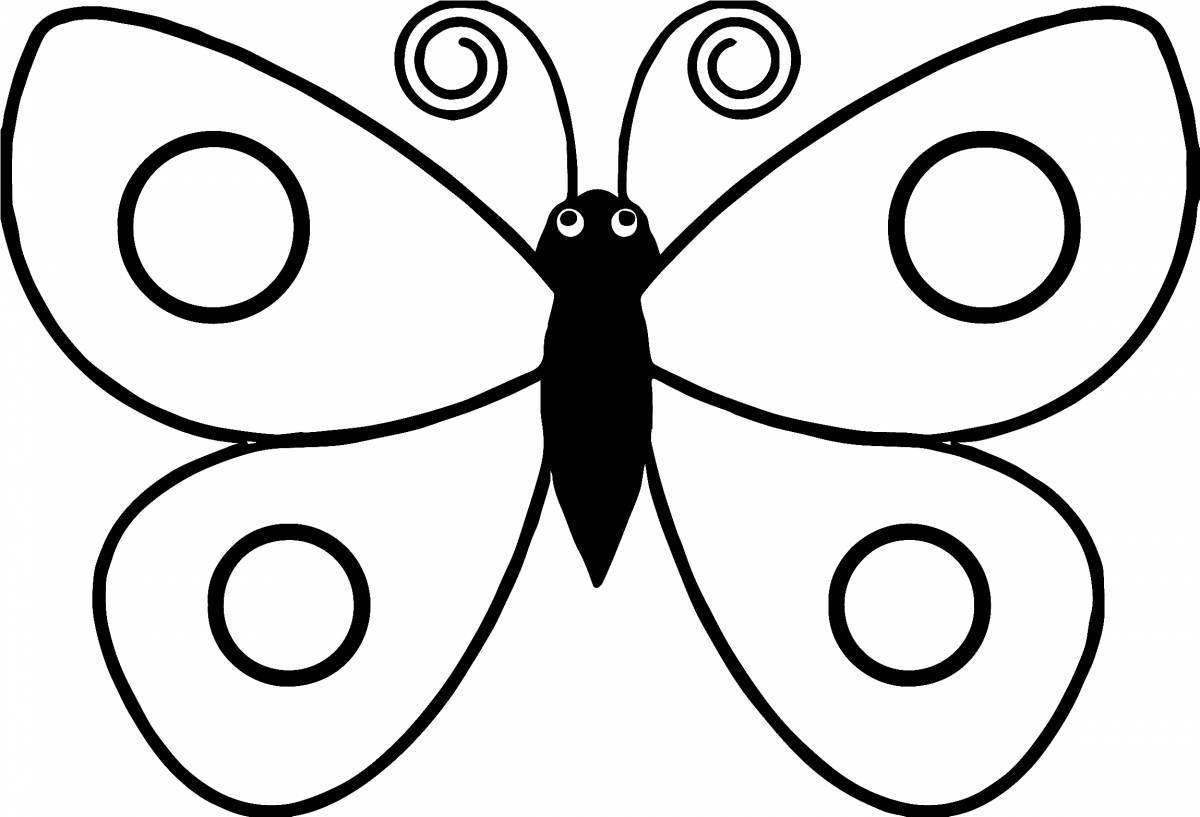 Violent butterfly coloring page