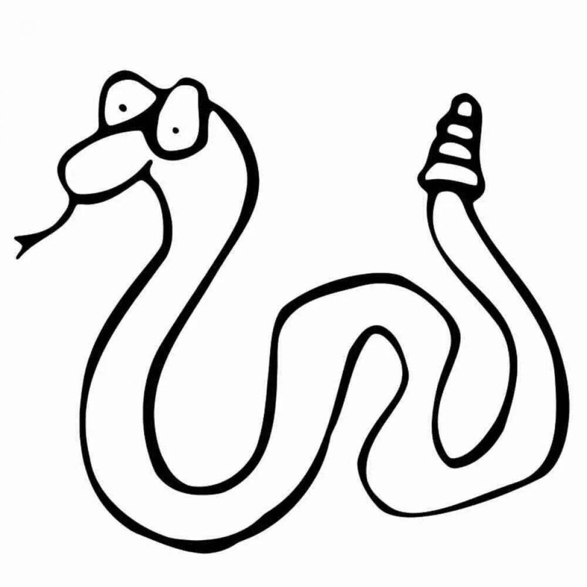 Intriguing snake drawing page