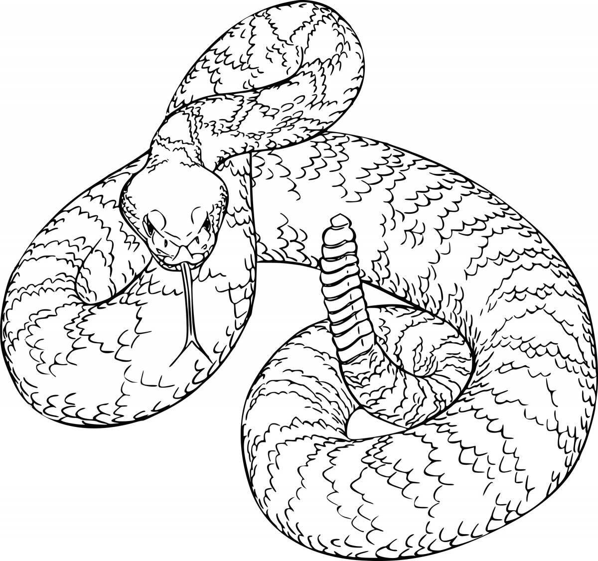 Coloring page dazzling snake