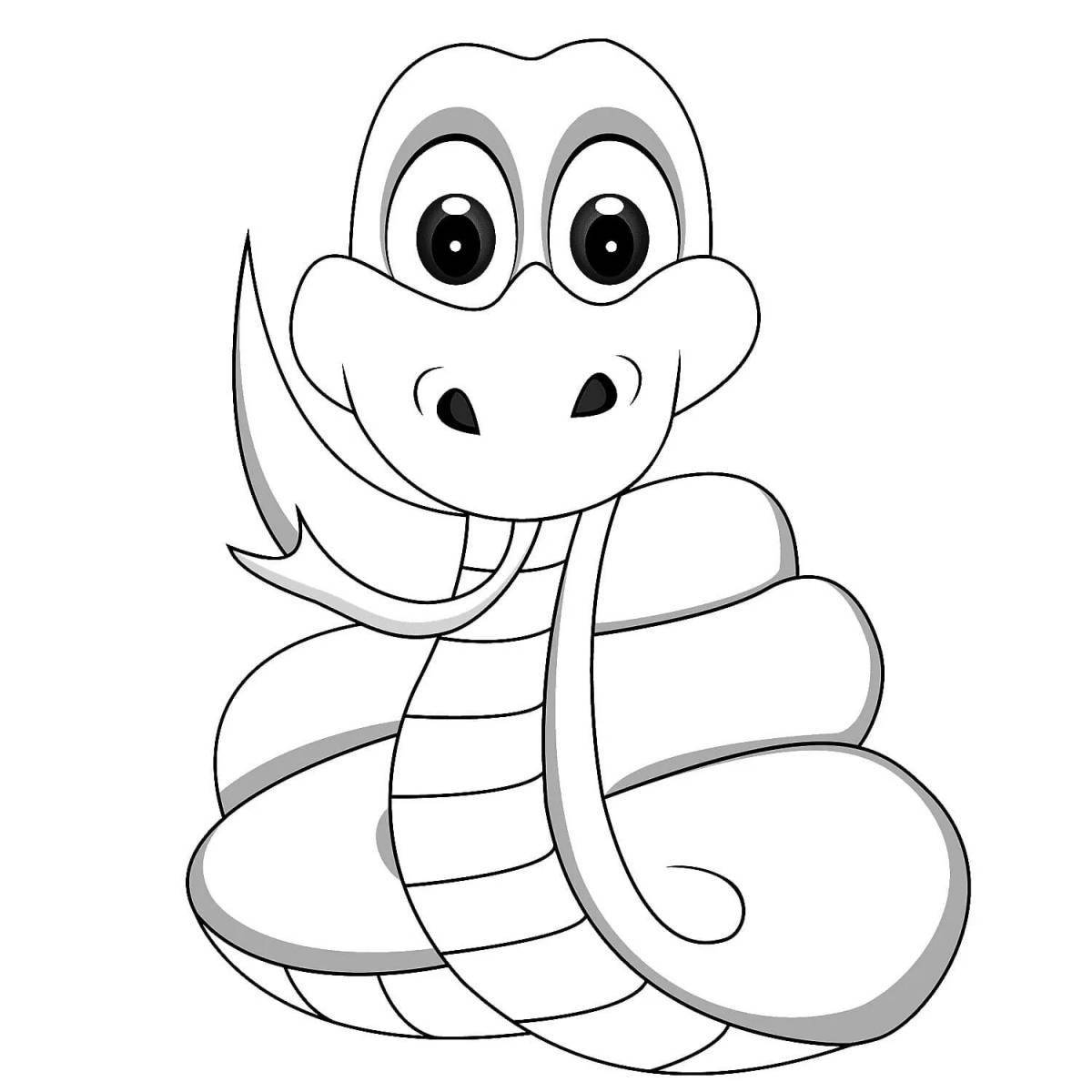 Замечательная страница рисования змей