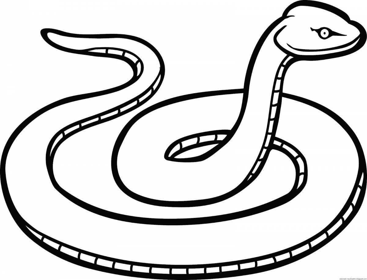 Потрясающая страница рисования змей