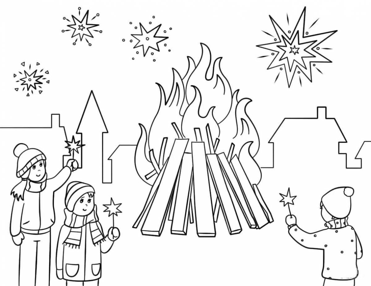 Coloring page merry carnival holiday