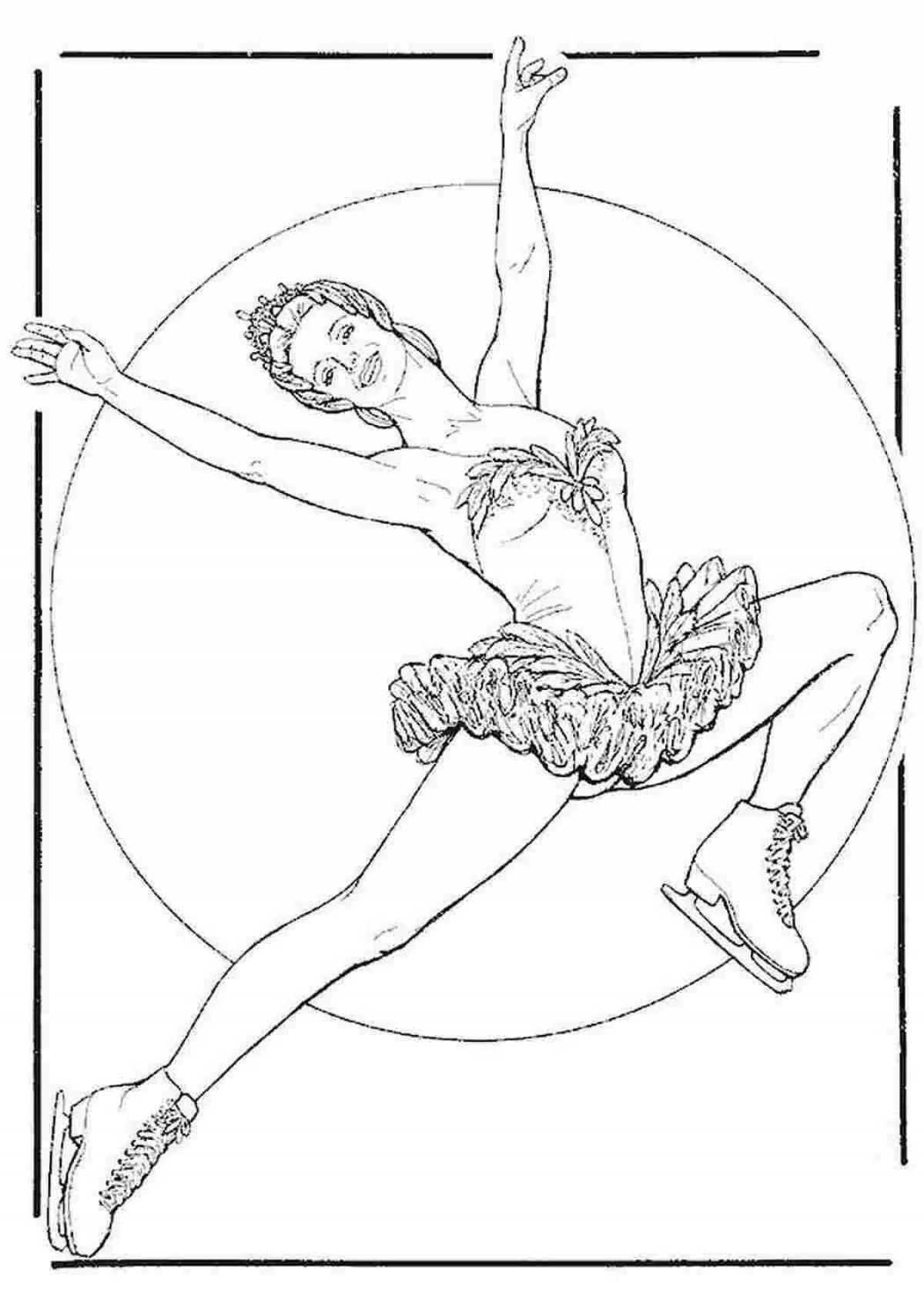 Photo Fine coloring figure skater girl