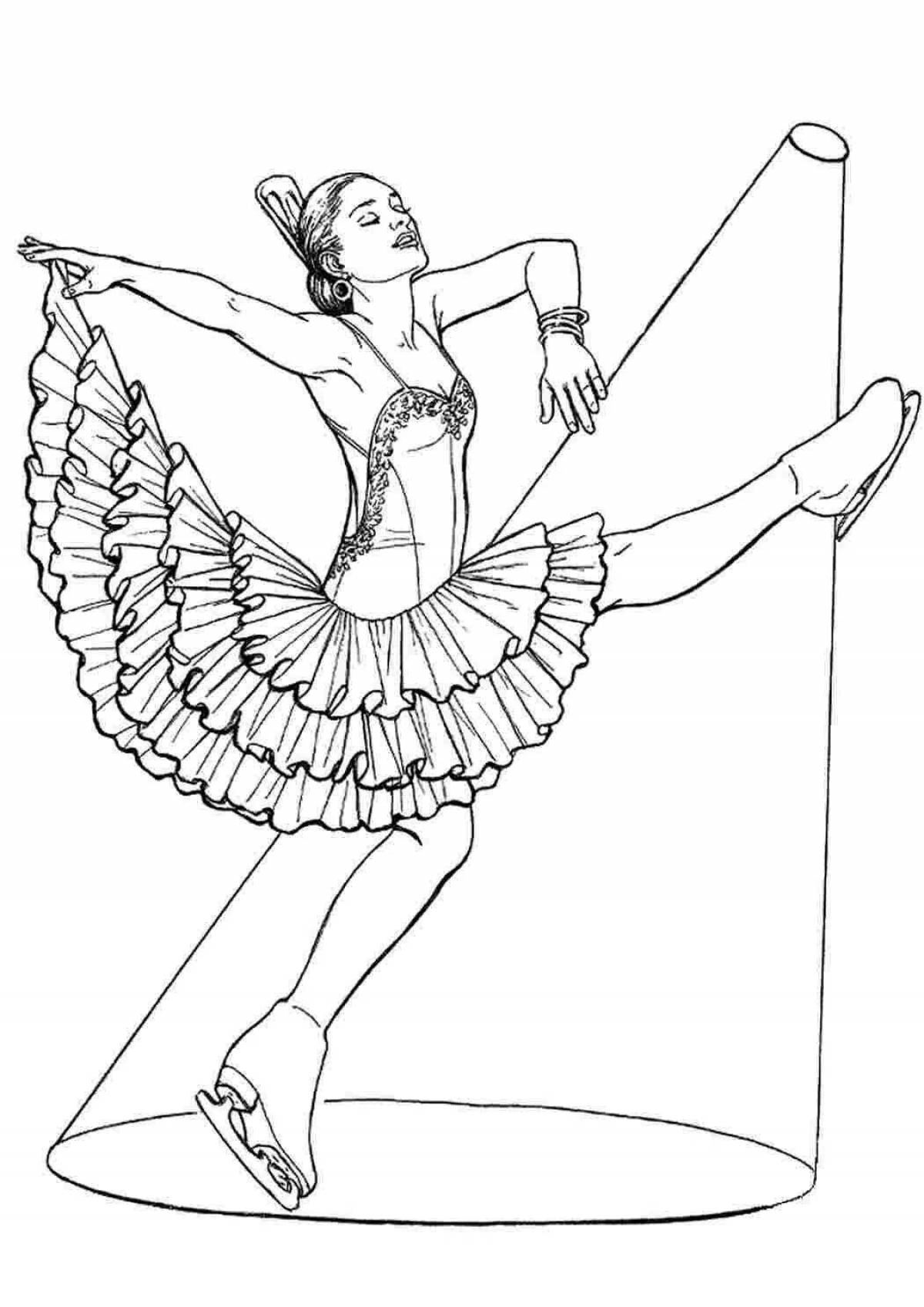 Amazing figure skater coloring book