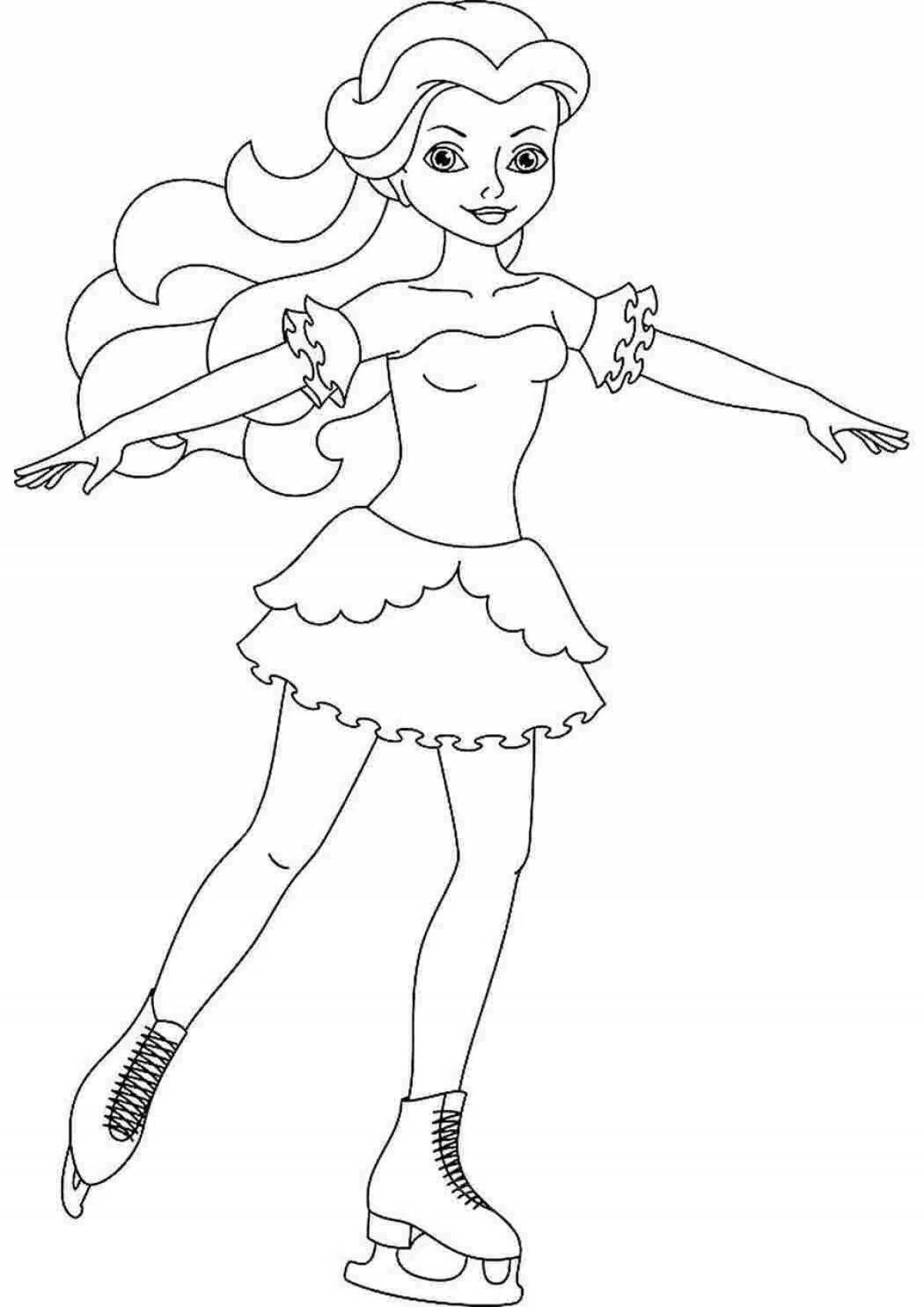 Photo Serendipitous coloring figure skater girl