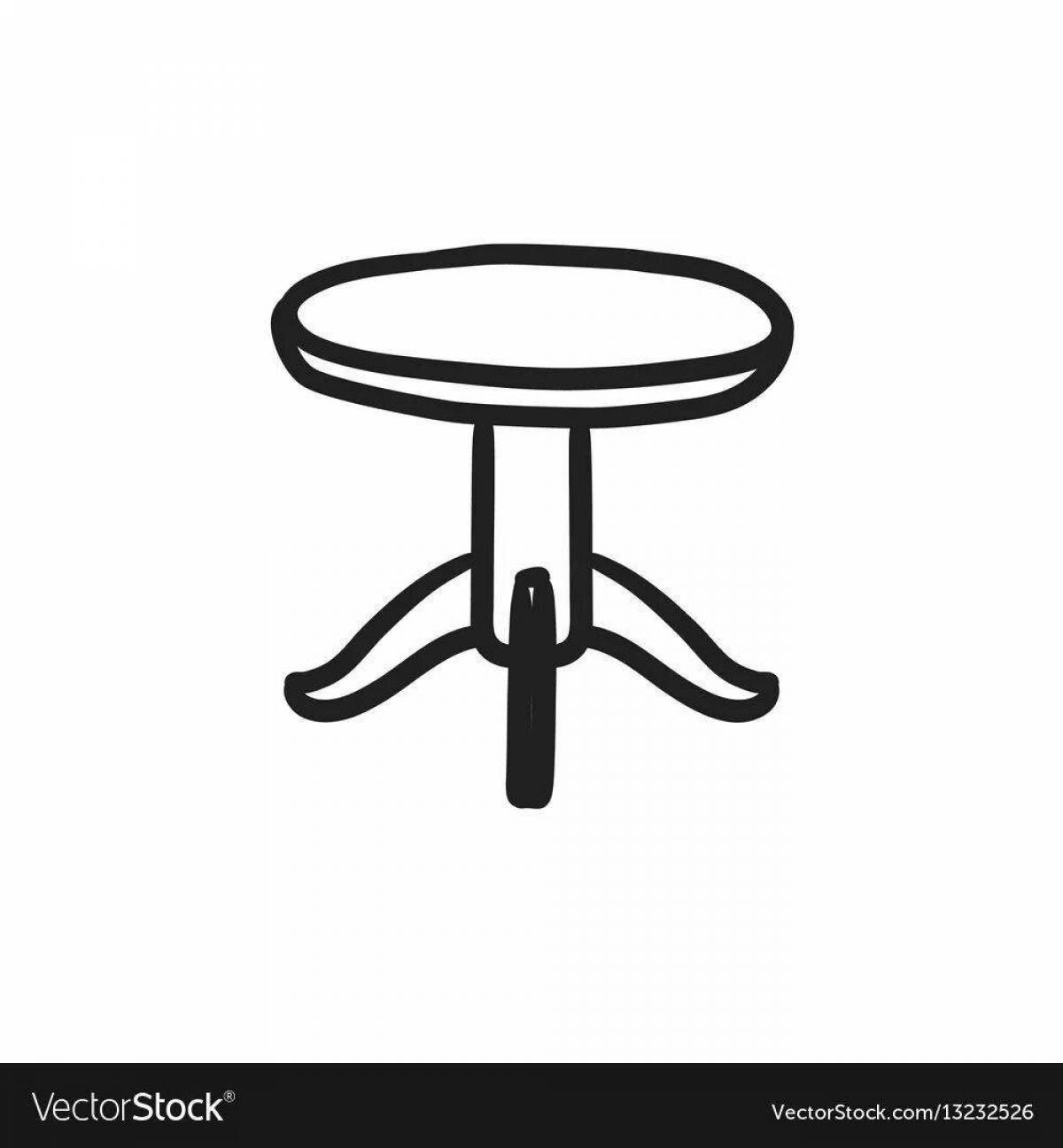 Раскраска «сияющий круглый стол»