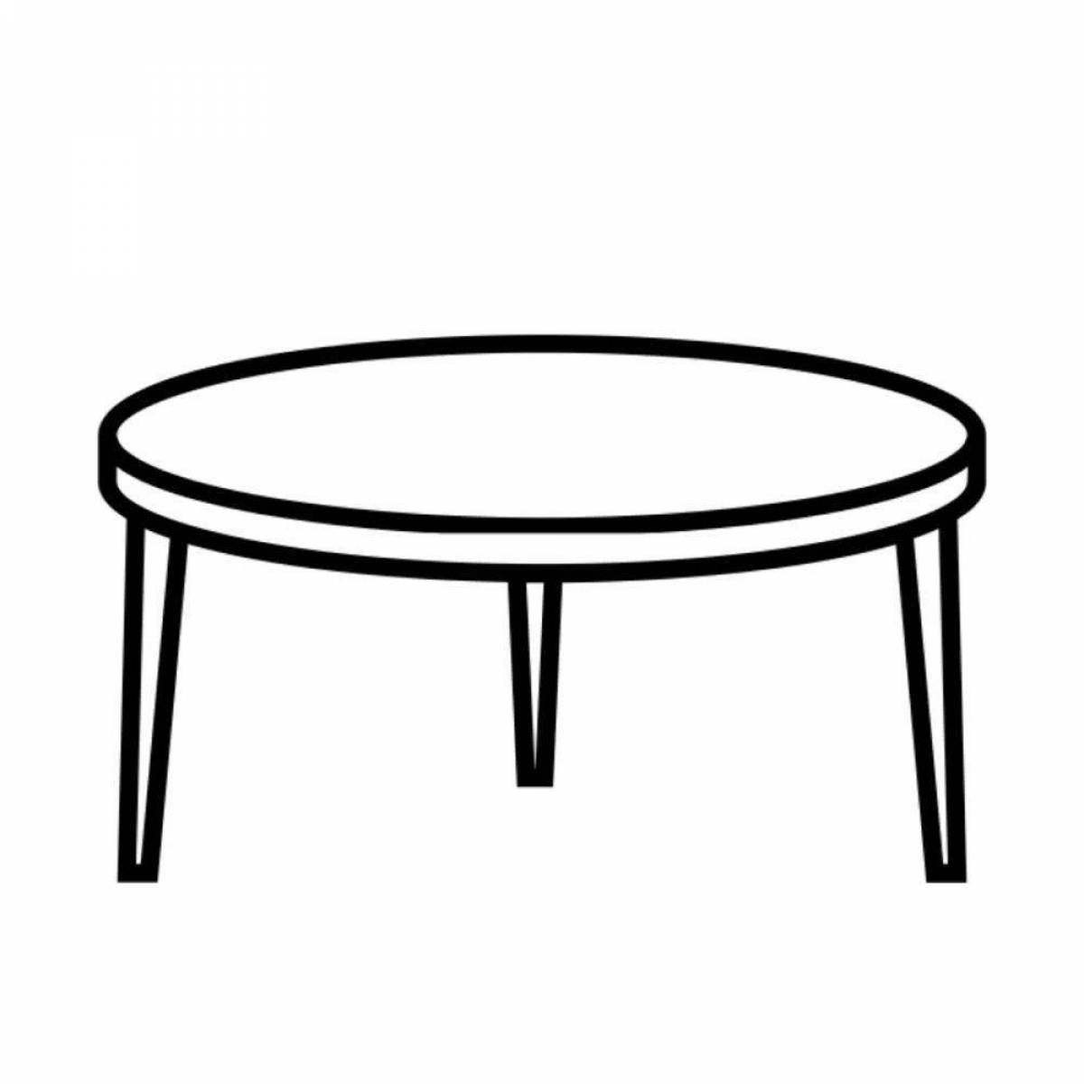 Раскраска радостный круглый стол