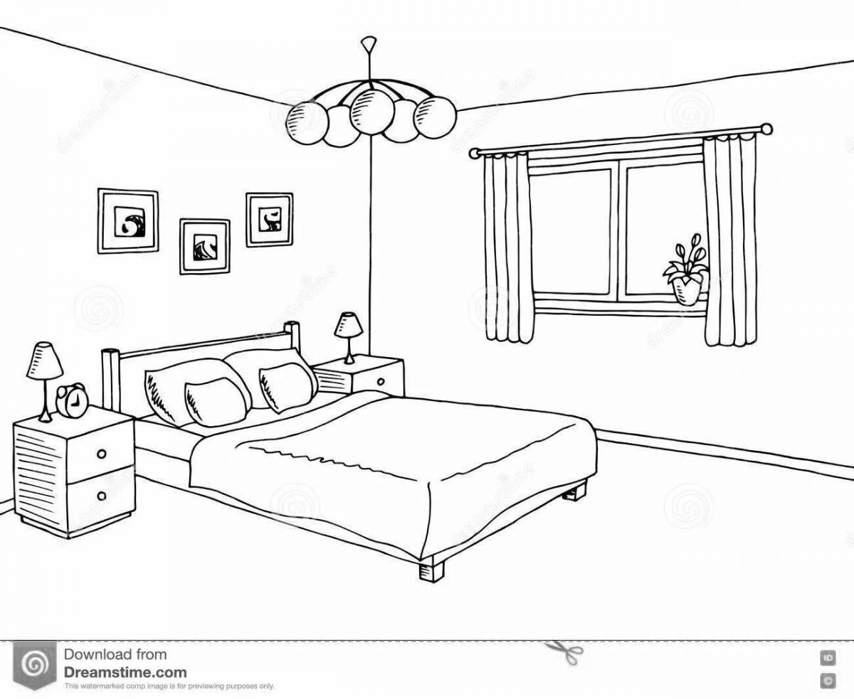 Large bedroom coloring book
