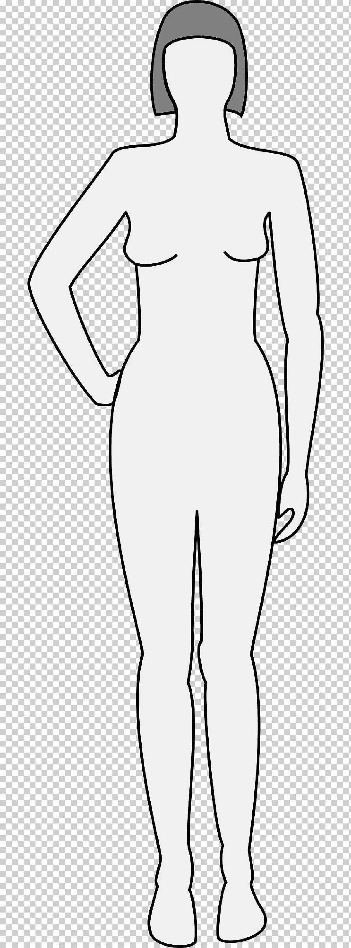 Delicate female body painting