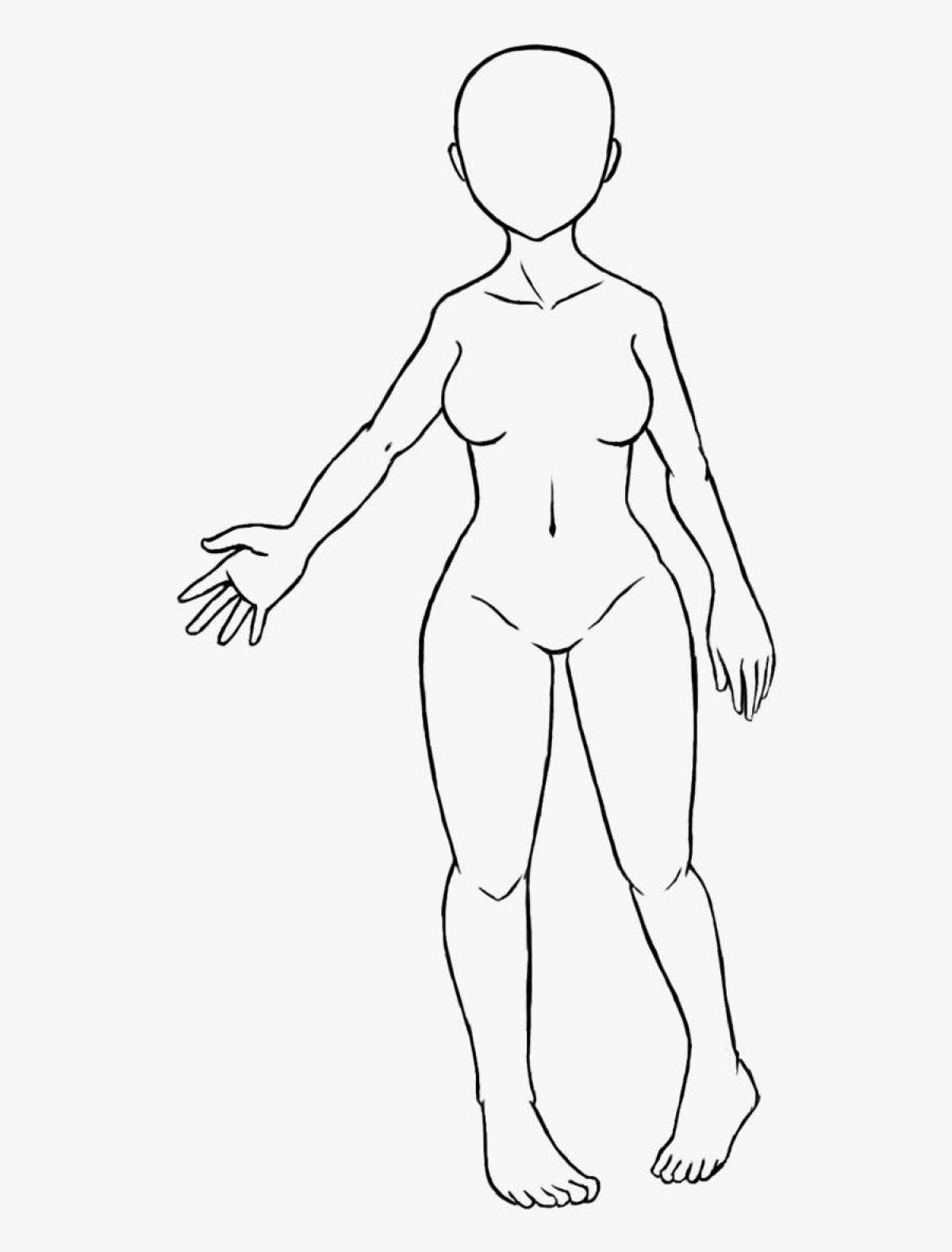 Animated female body coloring