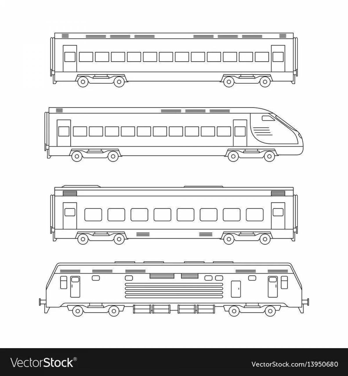 Glowing wagon coloring page