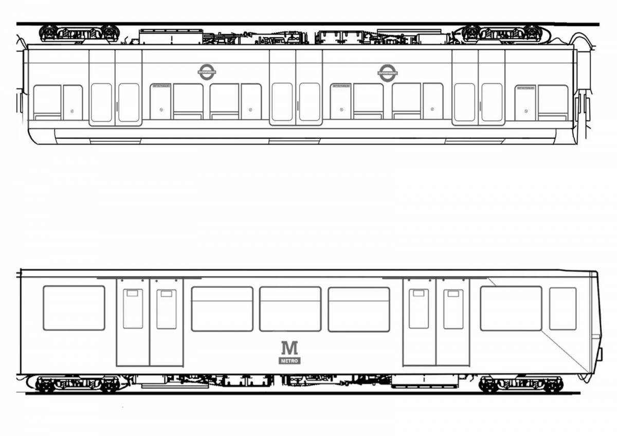 Coloring book sparkling wagon