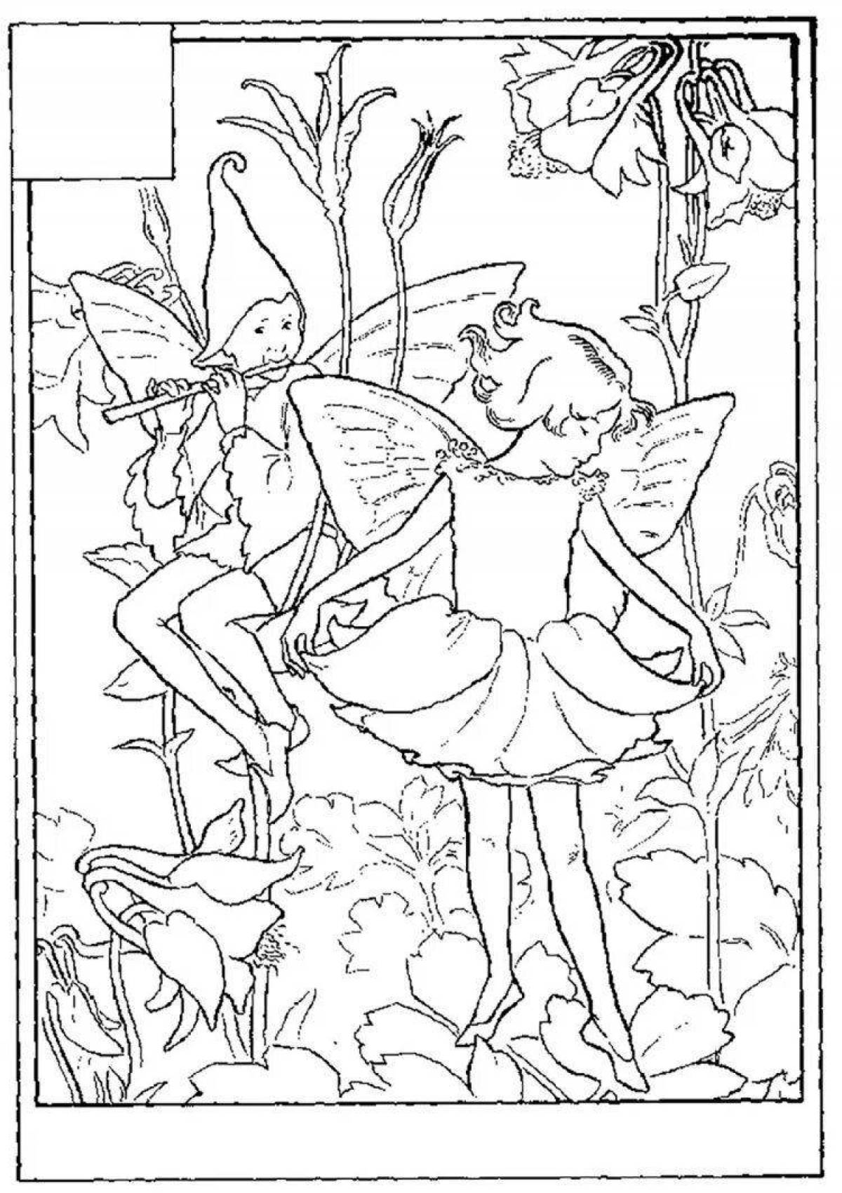 Fancy coloring flower fairies