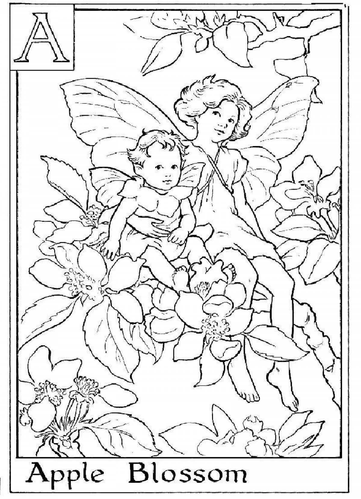 Fun coloring flower fairies