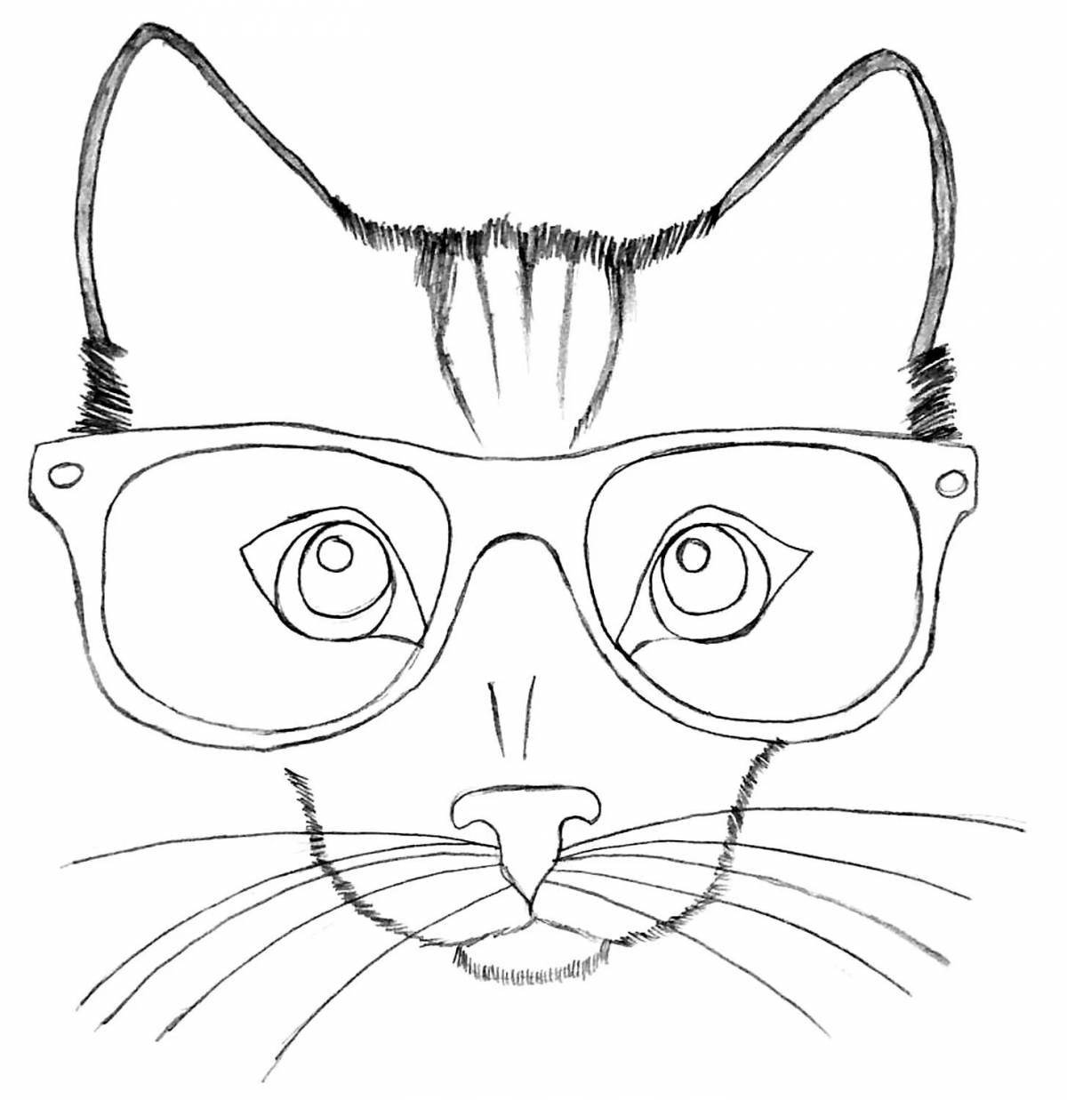 Animated cat Pushkin coloring book