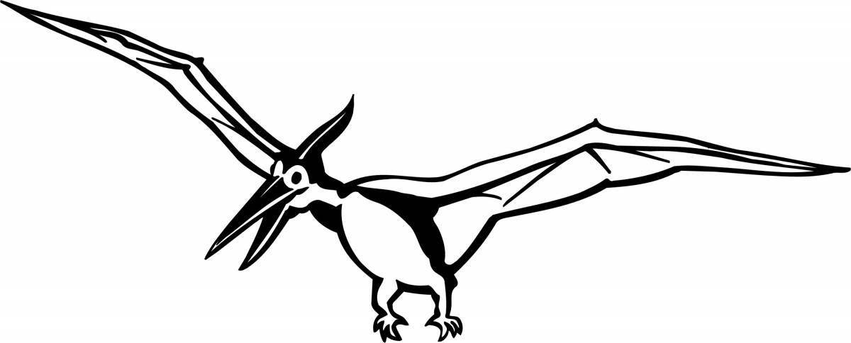 Fancy pterodactyl coloring