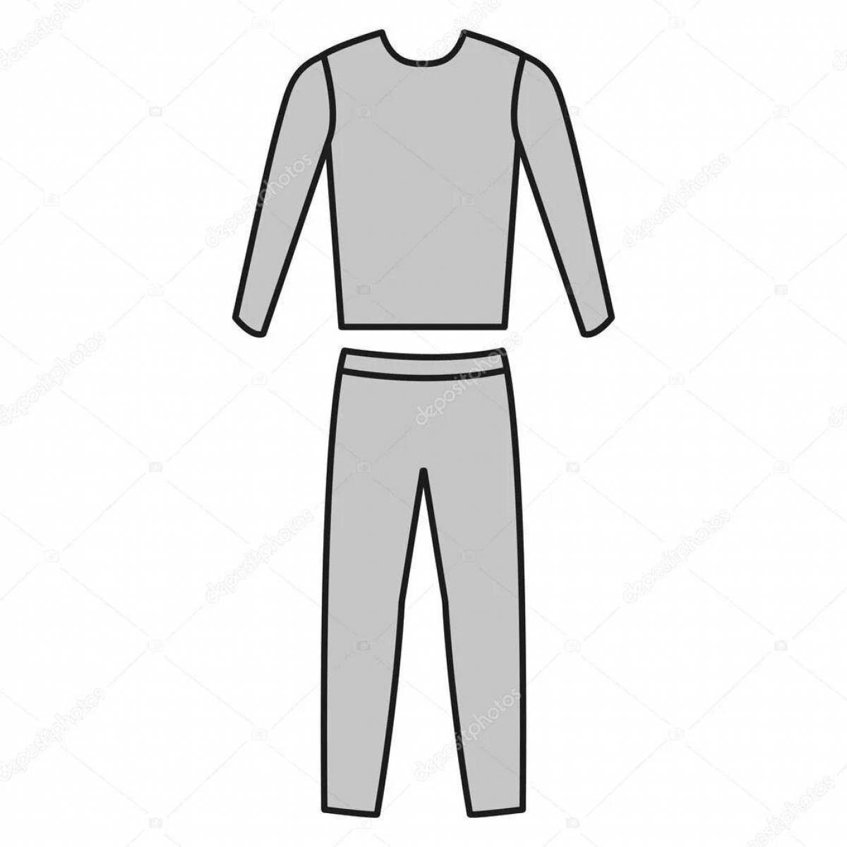Coloring page for fun tracksuit