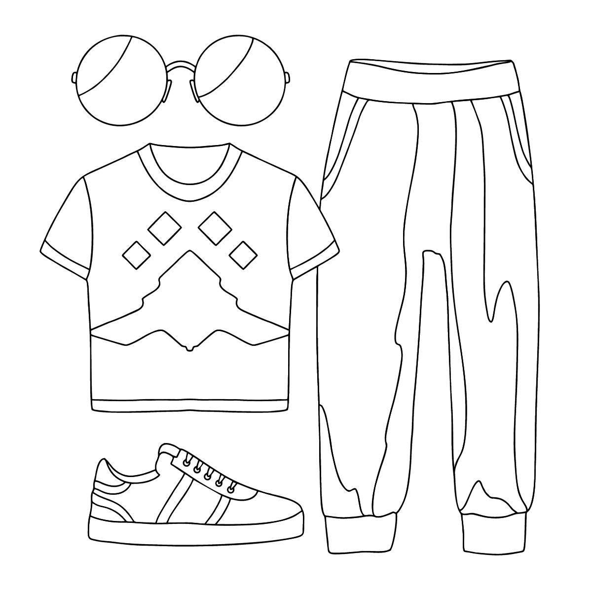 Attractive tracksuit coloring book