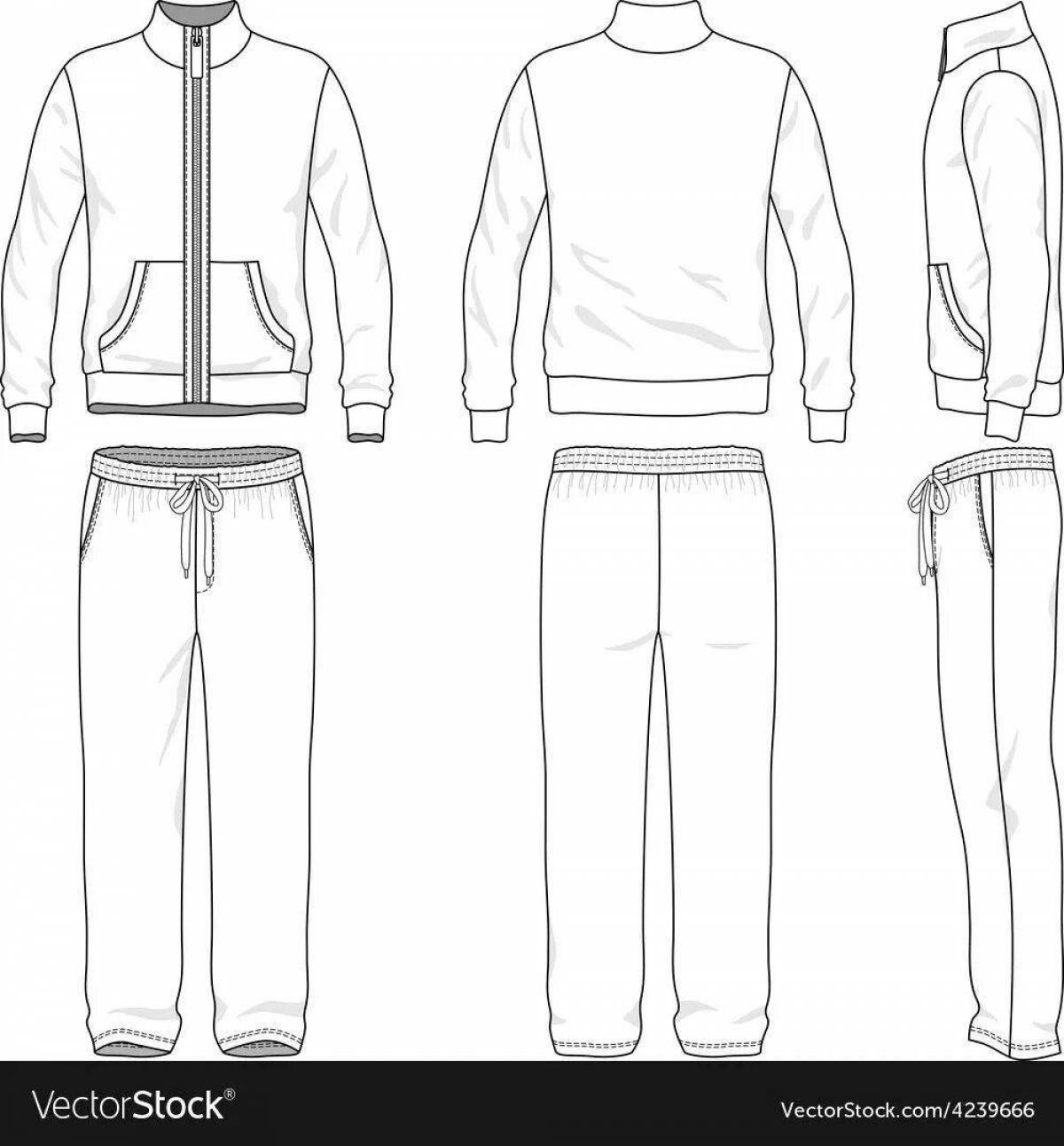 Coloring page gorgeous tracksuit