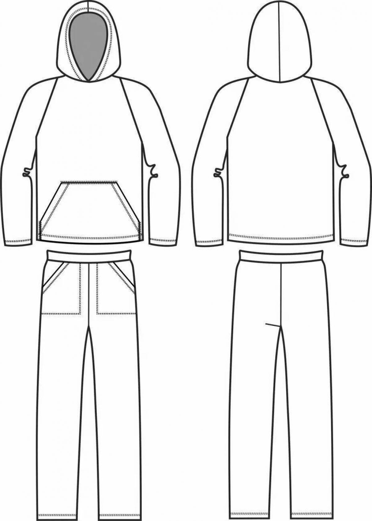 Large tracksuit coloring page