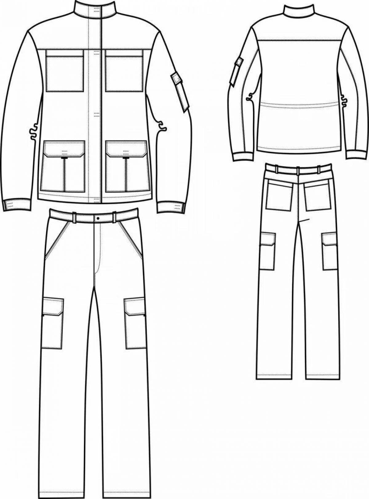 Coloring page modern tracksuit