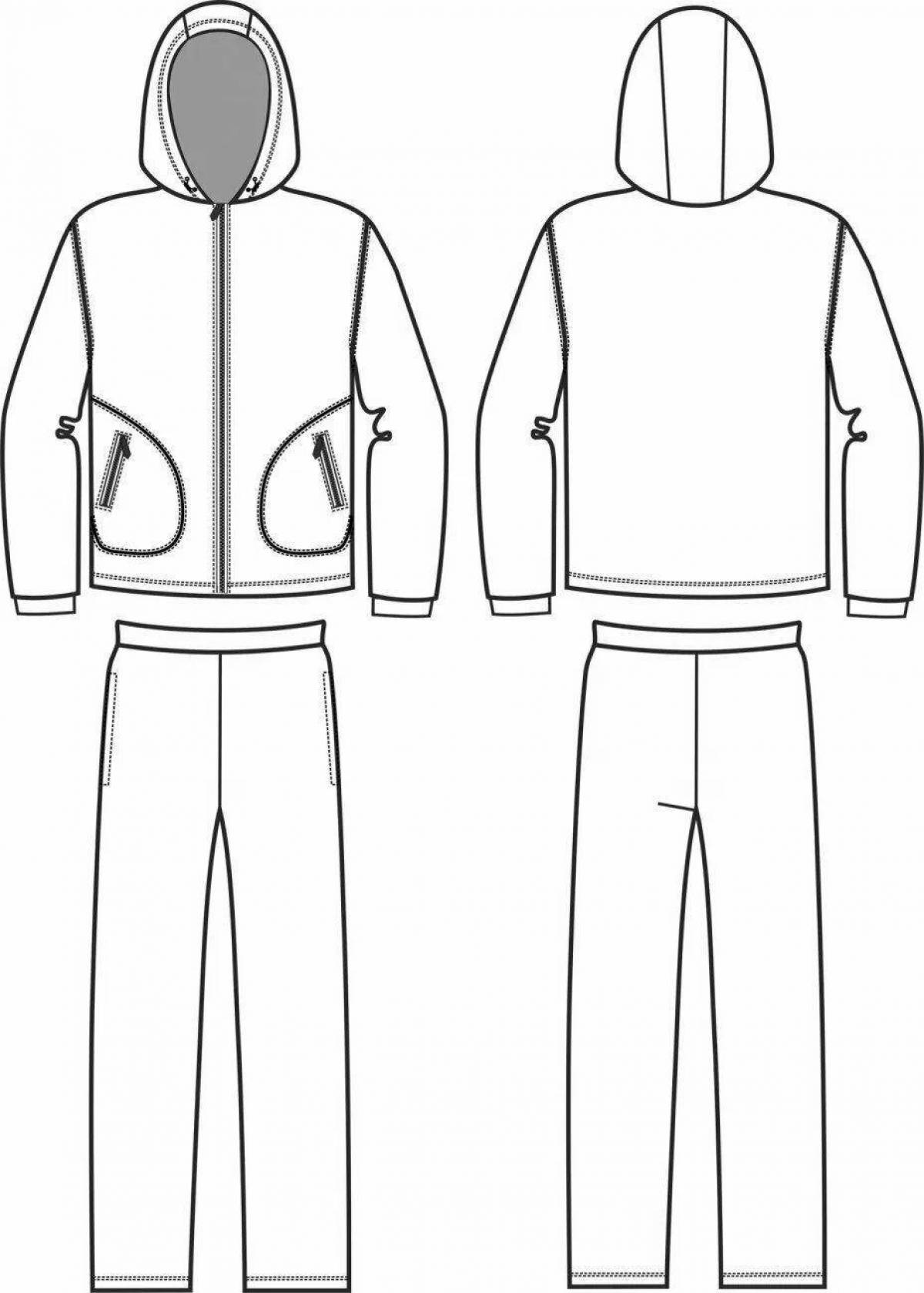 Coloring creative tracksuit