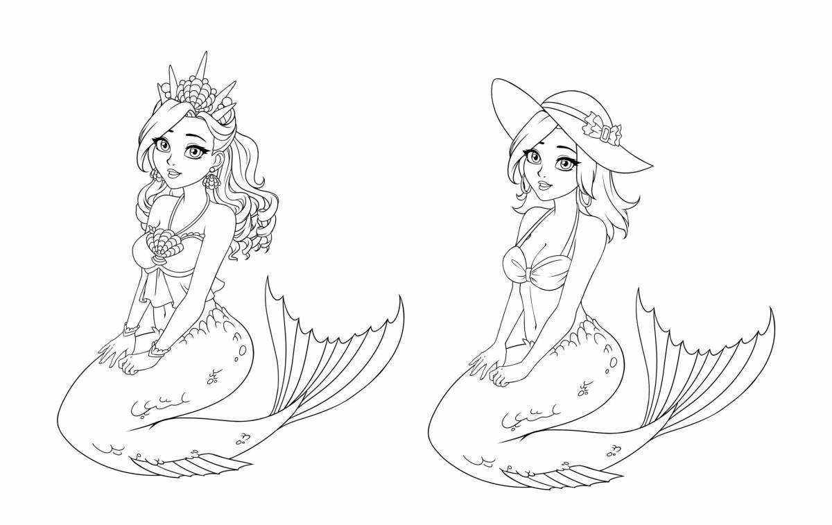 Coloring of nice mermaids