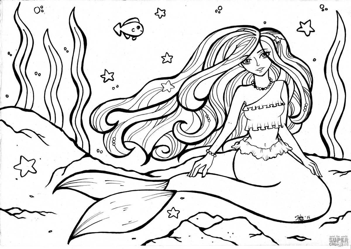 Enchantimals mermaid coloring page