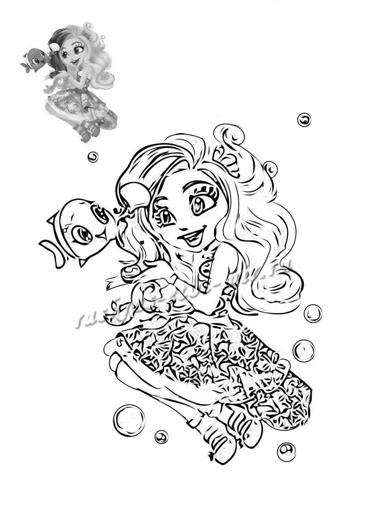 Animated mermaid coloring pages