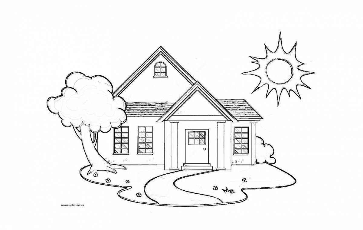 Coloring exotic country house