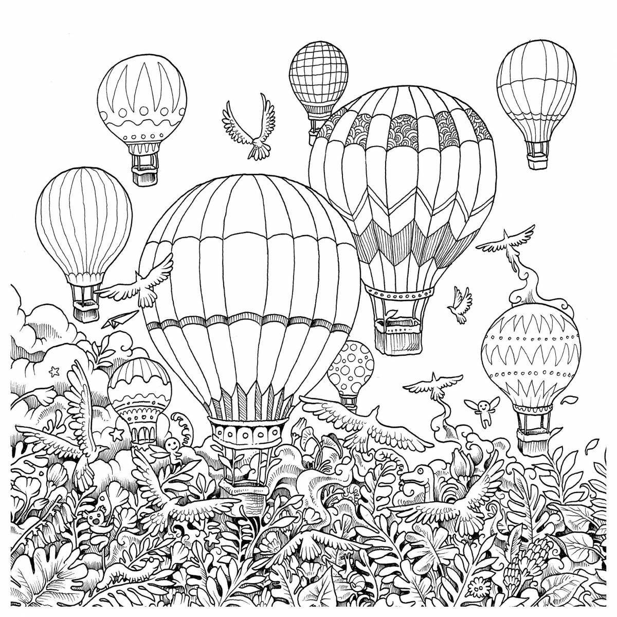 Charming travel coloring page