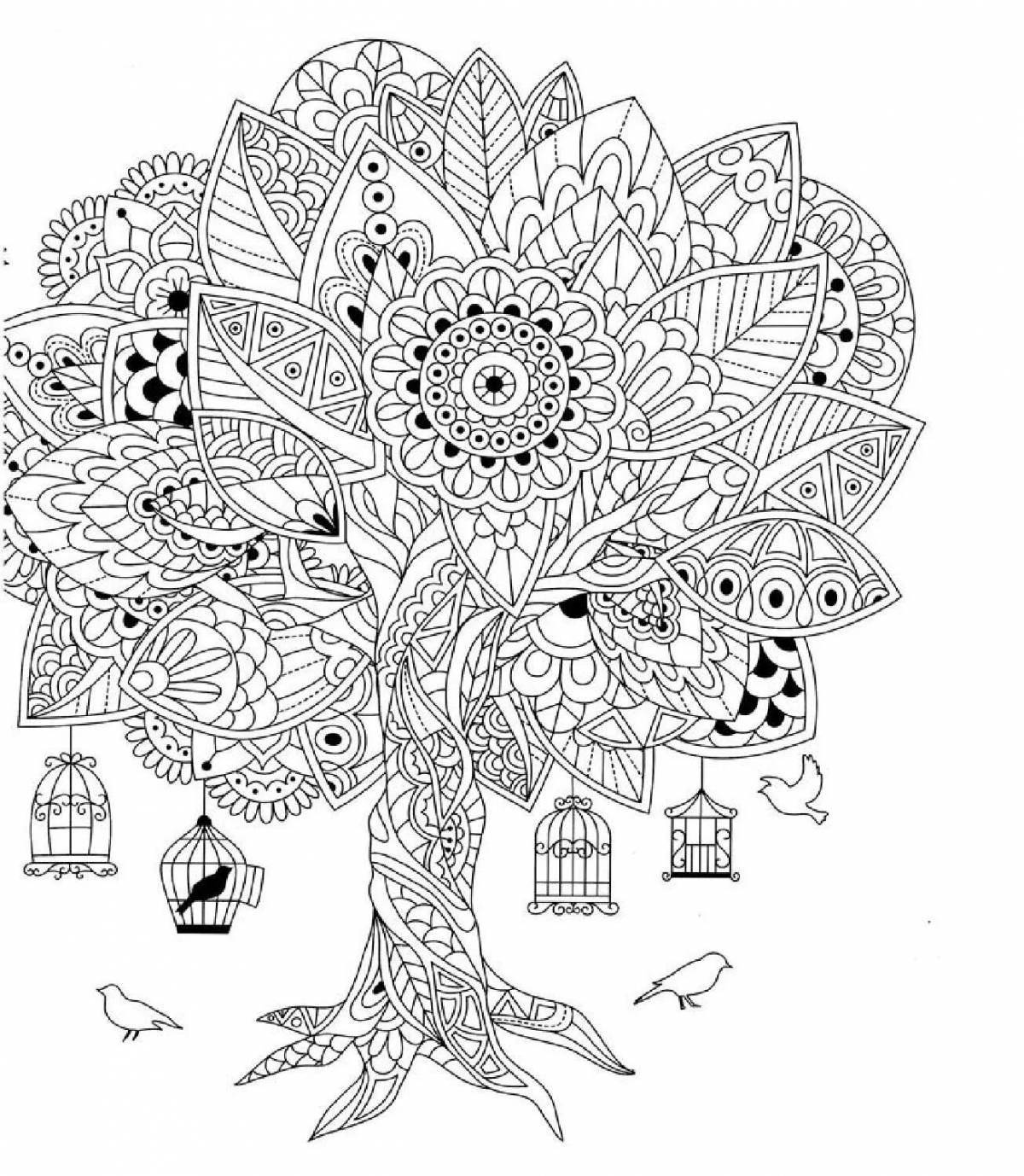 Radiant travel coloring book
