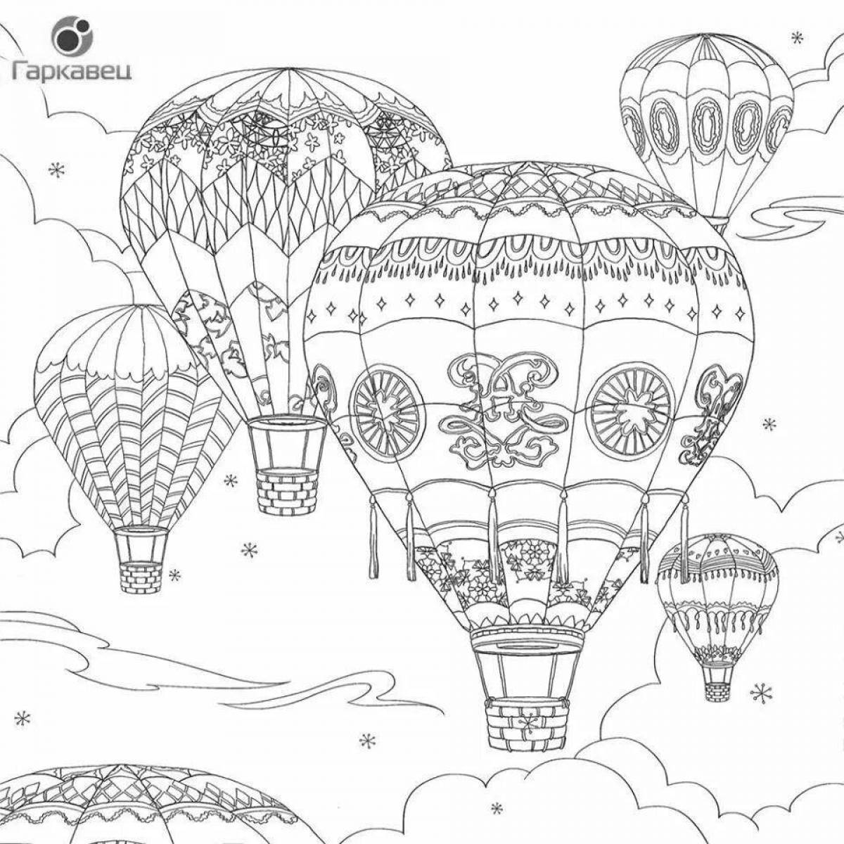 Playful travel coloring page