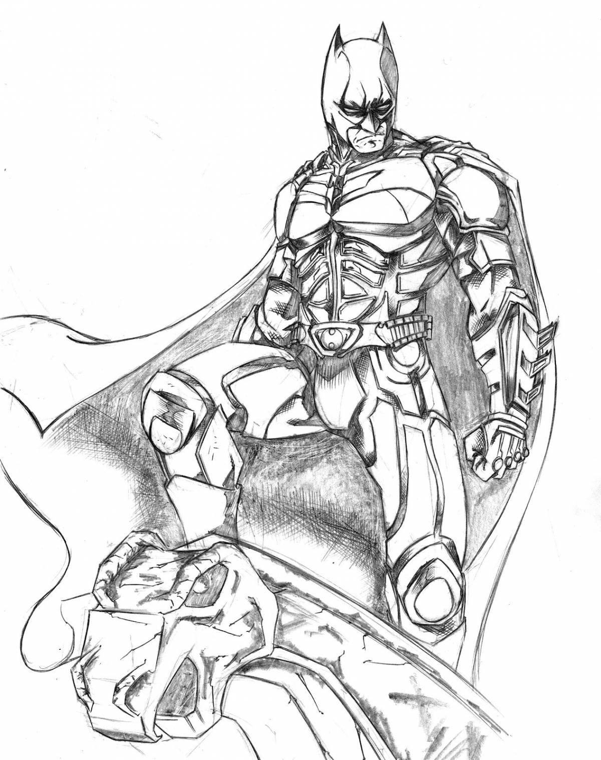 Majestic dark knight coloring page