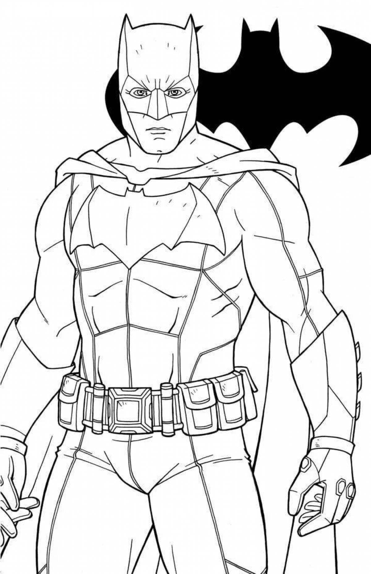 Coloring book gorgeous dark knight