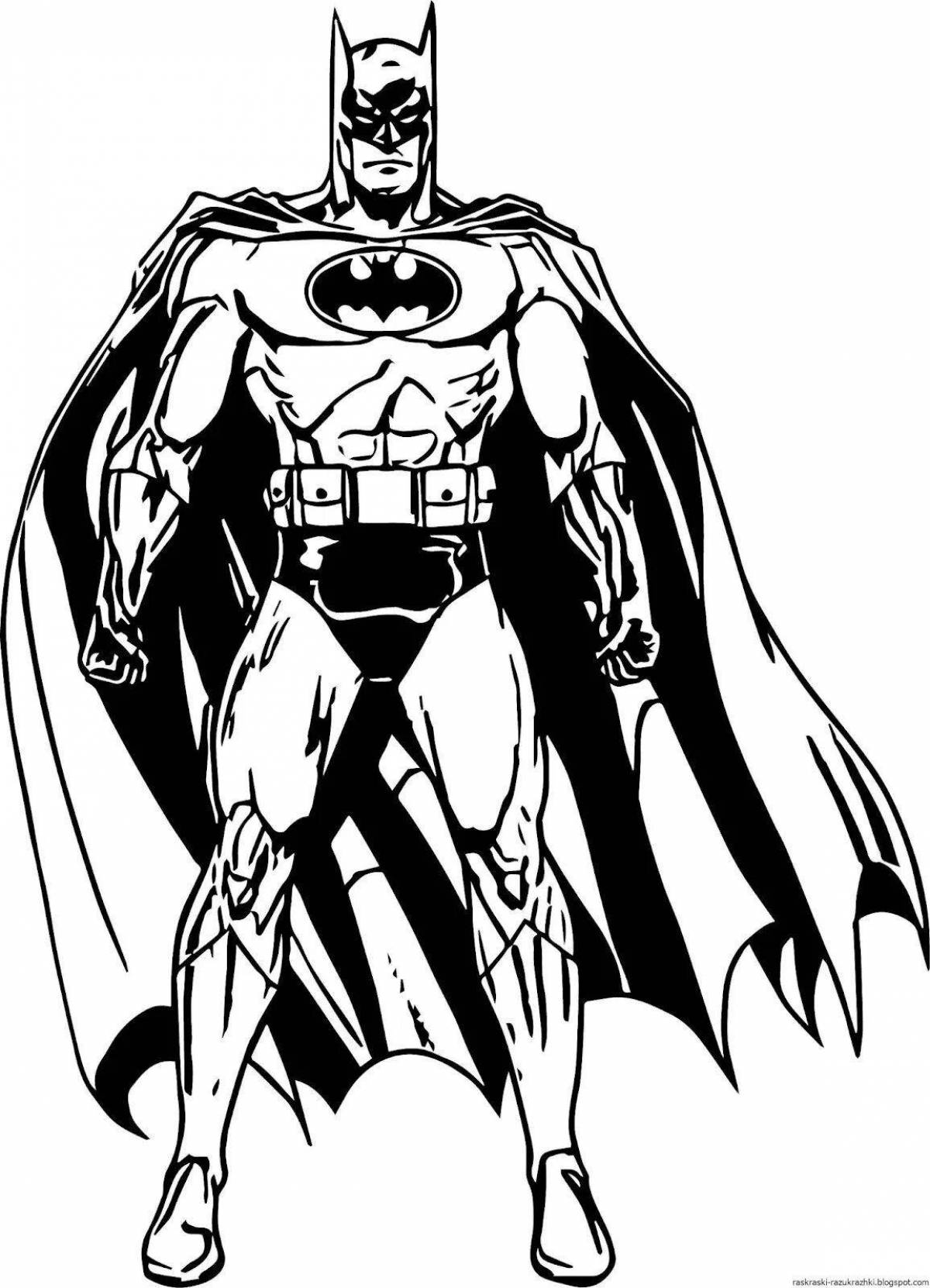 Glorious dark knight coloring page
