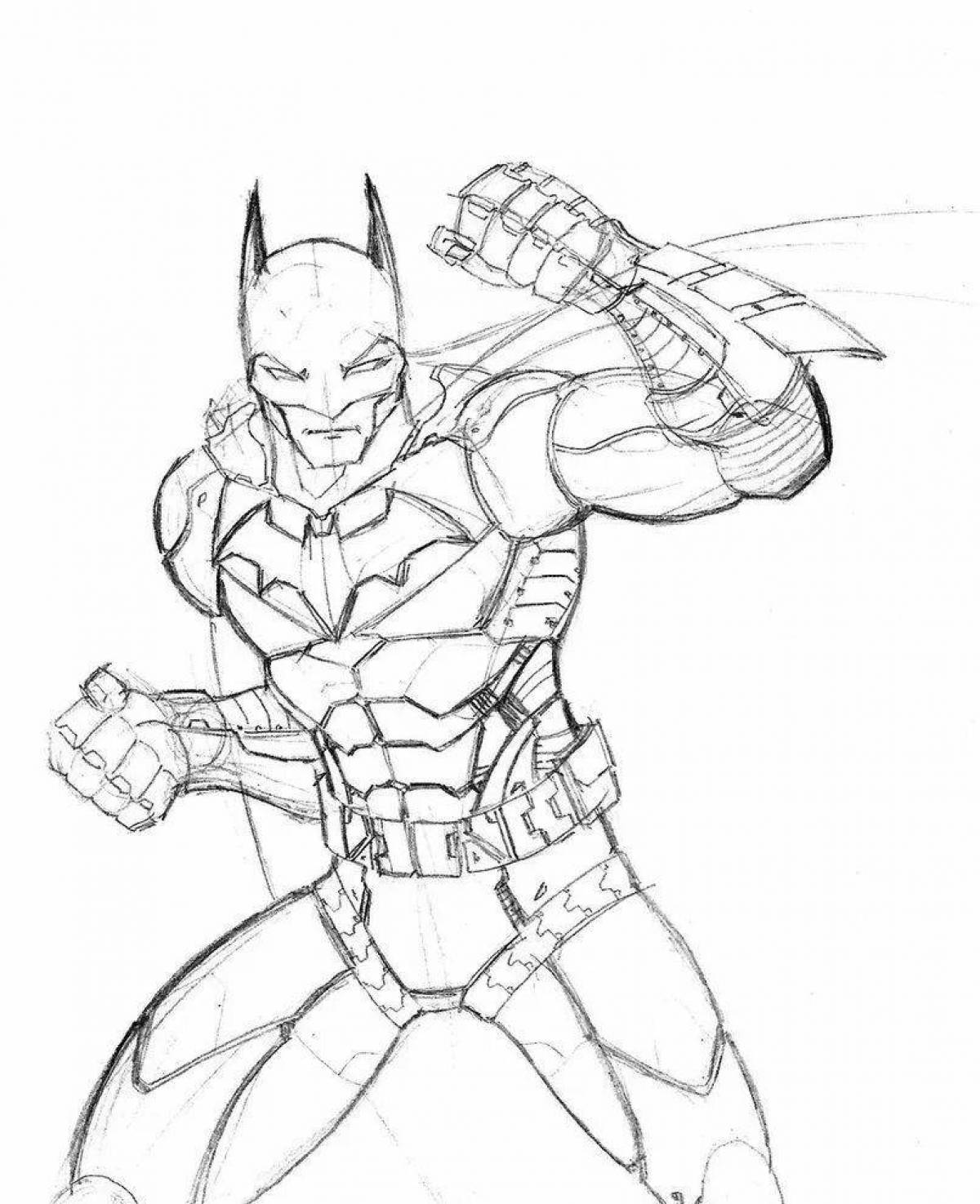 Awesome dark knight coloring page