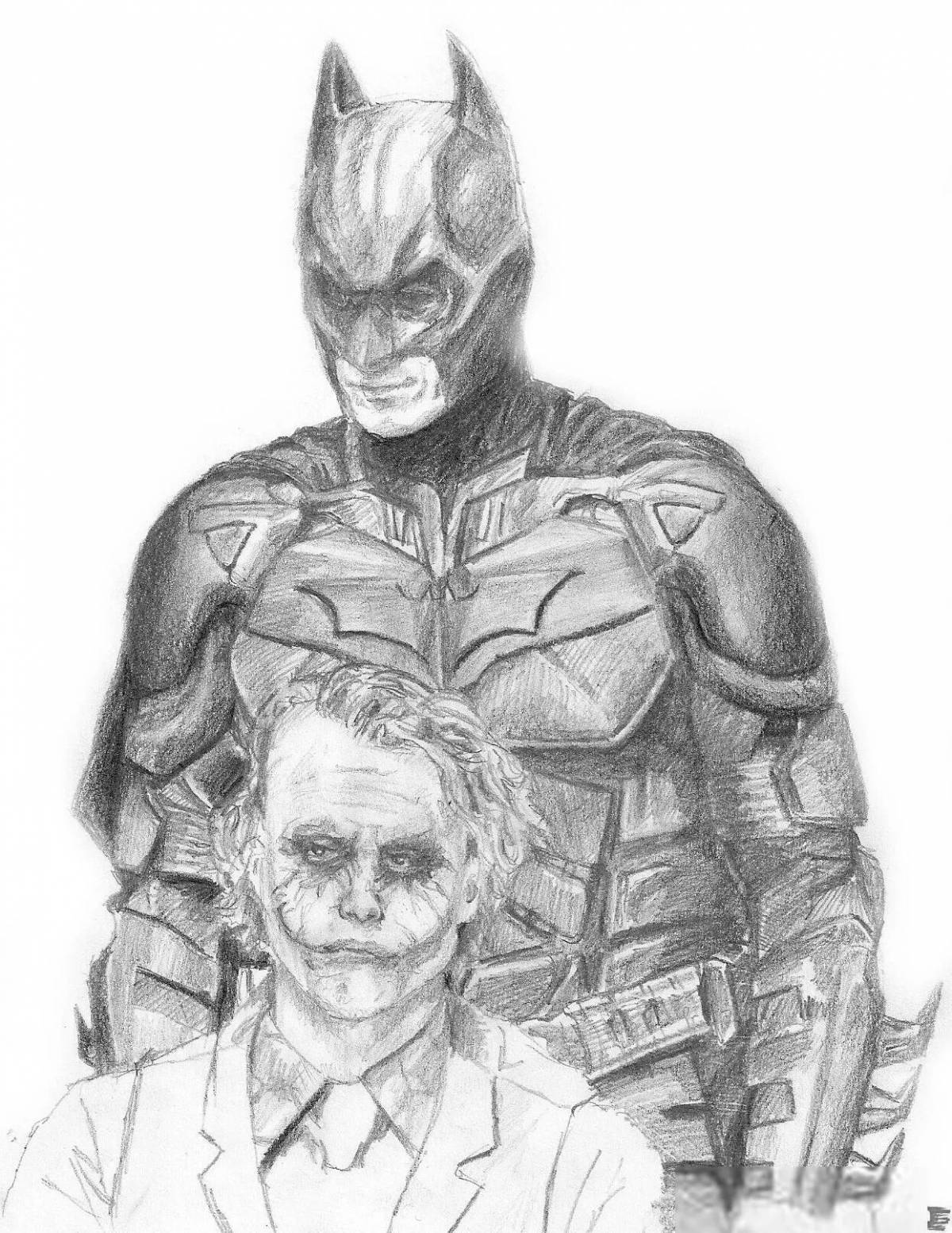 Generous dark knight coloring page