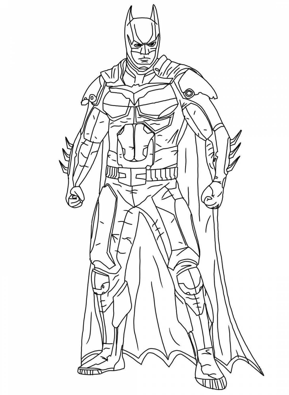 Charming dark knight coloring page